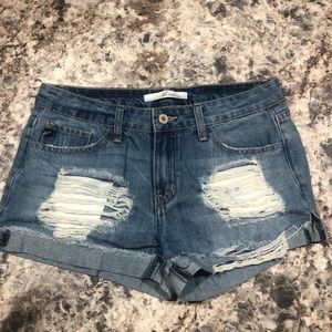 Womens kancan distressed Jean shorts size small